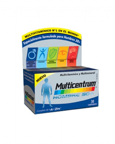 MULTICENTRUM HOMBRE 50+ (30 COMP)