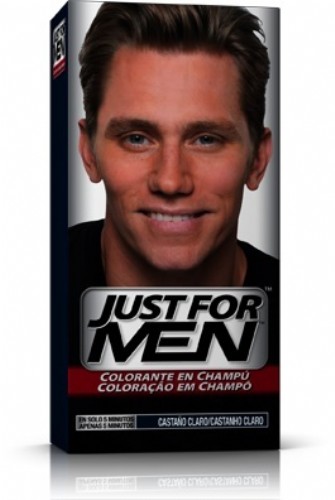 JUST FOR MEN - CHAMPU COLORANTE (66 CC CASTAÑO CLARO)