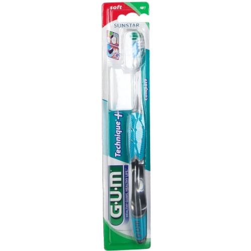 Cepillo dental adulto - gum 491 technique plus compacto (suave)