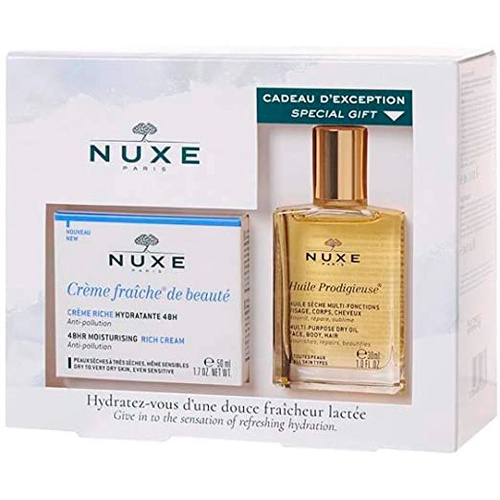 Nuxe cr fraiche coffret psecas+huile