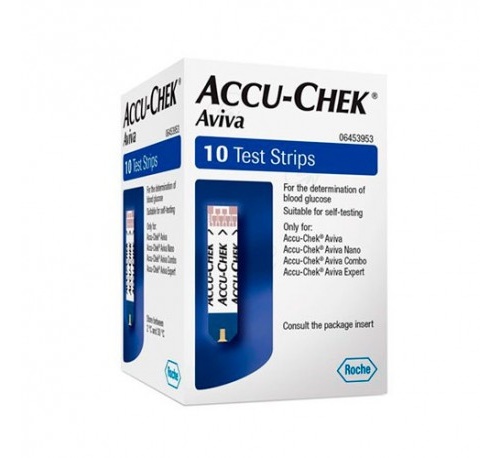 Tiras reactivas glucemia - accu-chek aviva (10 u)