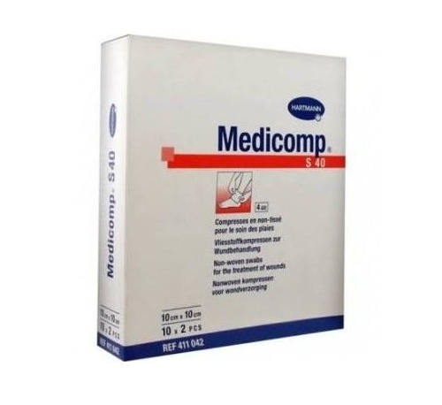 Medicomp compresas - aposito esteril (10 x 10 cm 10 sobres 2 u)