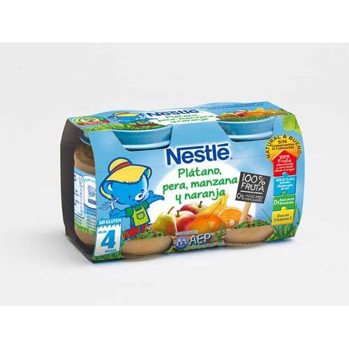 Nestle platano pera manzana naranja (130 g 2 u)