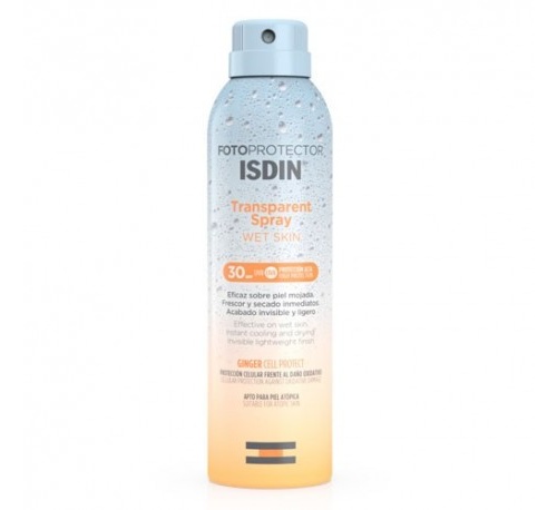 Fotoprotector isdin spf-30 spray transparent wet skin (250 ml)