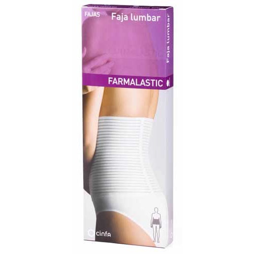 Faja lumbar - farmalastic velcro (blanca t- 4)