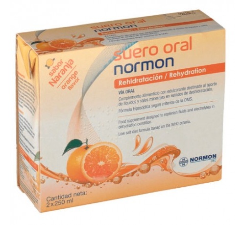 Suero oral normon pack (naranja 250 ml 2 u)