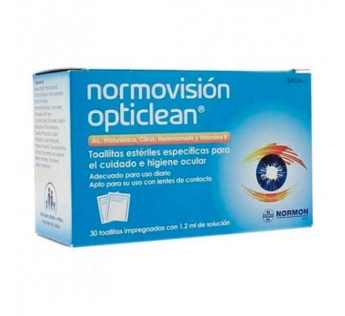 Normovision opticlean (30 toallitas)