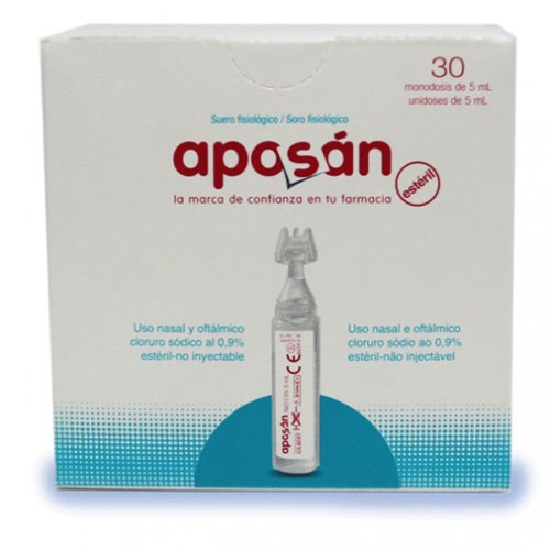 Aposan suero fisiologico (monodosis 5 ml 30 u)