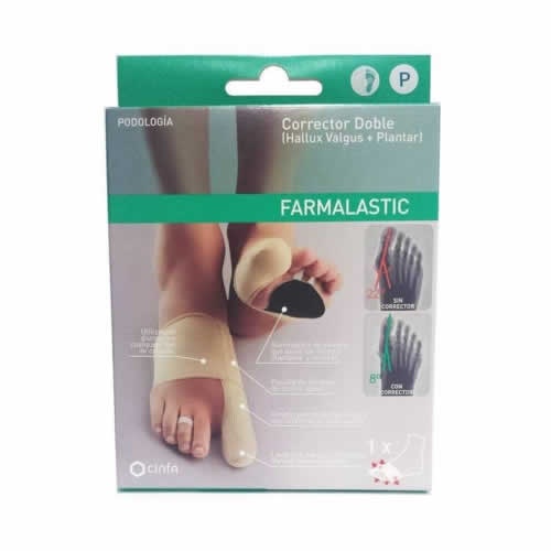 Corrector doble juanetes y plantar - farmalastic feet (pie izdo t- med)