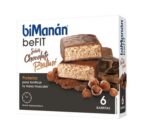 Bimanan metodo pro barrita chocolate praline - hiperproteica e hipocalorica (6 barritas)