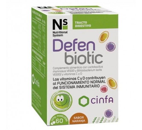 Ns defenbiotic kids (60 comprimidos masticables)