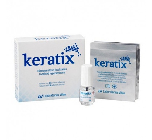 Keratix solucion + parches adh (3 g + 36 parches  +pincel)