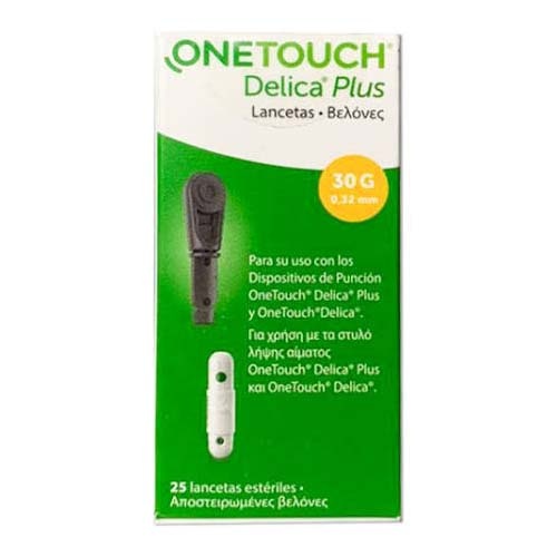 Onetouch delica plus lancetas (25 lancetas)