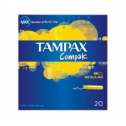 Tampax compak tampon 100%algodon (regular 22 u)