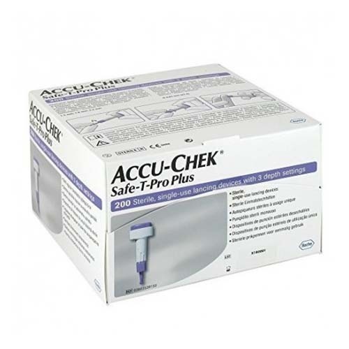 Safe t-pro plus lancetas accu-chek esteril (200 lancetas)