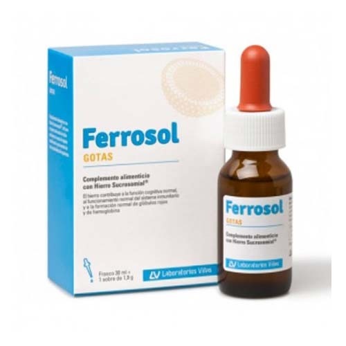 Ferrosol gotas y sobre (1 frasco 30 ml + 1 sobre 1,9 g)