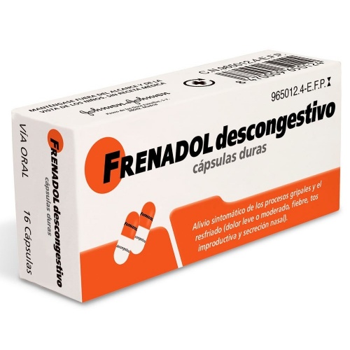 FRENADOL DESCONGESTIVO CAPSULAS DURAS, 16 cápsulas