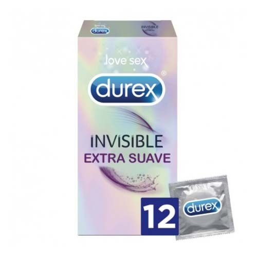 Durex invisible extra fino extra sensitivo - preservativos (12 unidades)