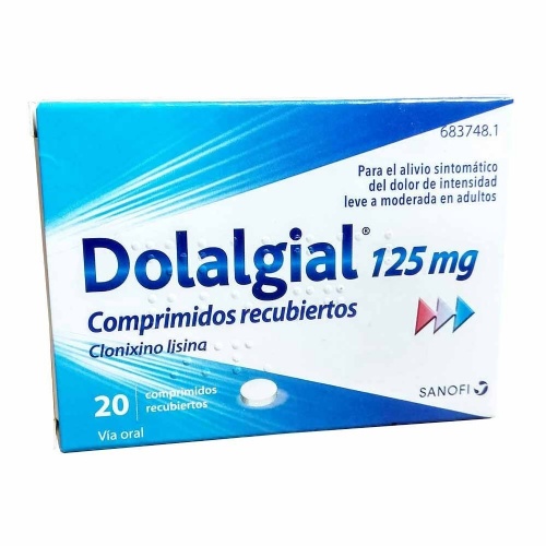 DOLALGIAL CLONIXINO LISINA 125 mg COMPRIMIDOS RECUBIERTOS , 20 comprimidos