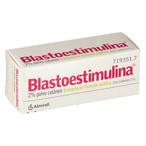 BLASTOESTIMULINA 20 MG/G POLVO CUTANEO, 1 frasco de 5 g