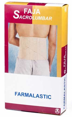 Faja sacrolumbar - farmalastic (contorno cintura  75-90  cm talla 1)