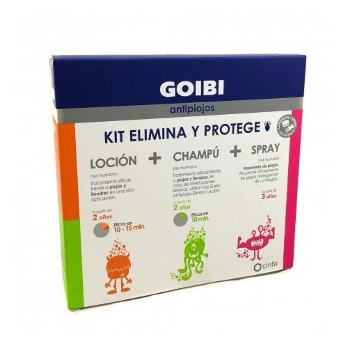 Goibi antipiojos elimina champu + locion + spray (kit)