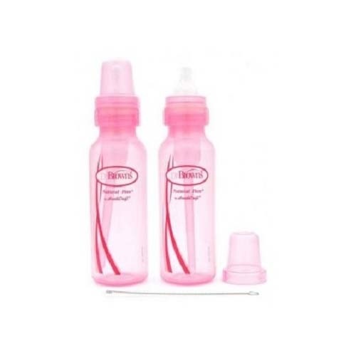 Biberon estandar options - dr brown´s natural flow (rosa 250 ml pack 2 u)