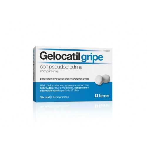 GELOCATIL GRIPE CON PSEUDOEFEDRINA COMPRIMIDOS, 20 comprimidos