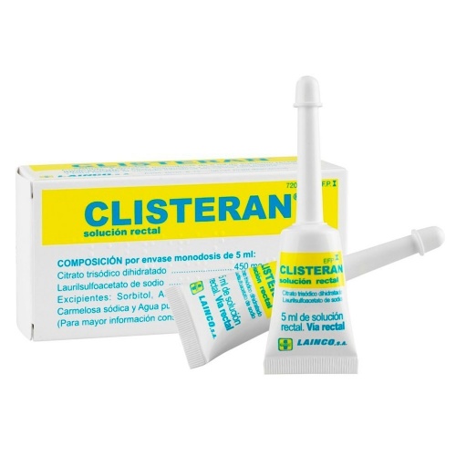 CLISTERAN 450 MG/45MG SOLUCION RECTAL , 4 enemas de 5 ml