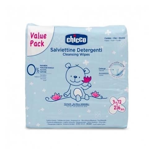 Toallitas humedas - chicco (3 envases 72 toallitas)