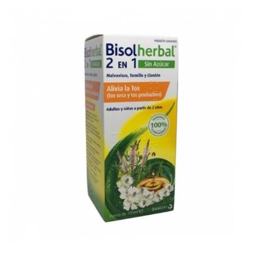 Bisolherbal 2 en 1 malvavisco, tomillo y llanten (1 frasco 120 ml)