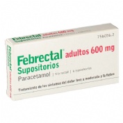 FEBRECTAL ADULTOS 600 MG SUPOSITORIOS , 6 supositorios