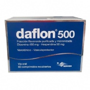 DAFLON 500 MG COMPRIMIDOS RECUBIERTOS CON PELÍCULA, 60 comprimidos