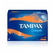 Tampax compak tampon 100%algodon  super plus 22