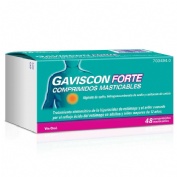 GAVISCON FORTE COMPRIMIDOS MASTICABLES , 48 comprimidos