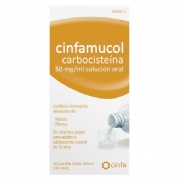 CINFAMUCOL CARBOCISTEINA 50 mg/ml SOLUCION ORAL , 1 frasco de 200 ml