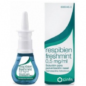 RESPIBIEN FRESHMINT 0,5 mg/ ml SOLUCION PARA PULVERIZACION NASAL, 1 envase pulverizador de 15 ml