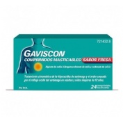 GAVISCON COMPRIMIDOS MASTICABLES SABOR FRESA,24 comprimidos