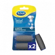 Scholl velvet smooth - lima electronica diamond crystals recambio durezas persistentes (2 u recambio